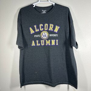 Champion Shirt Mens XXXL Alcorn State University Alumni Gray Crew Tee Graphic